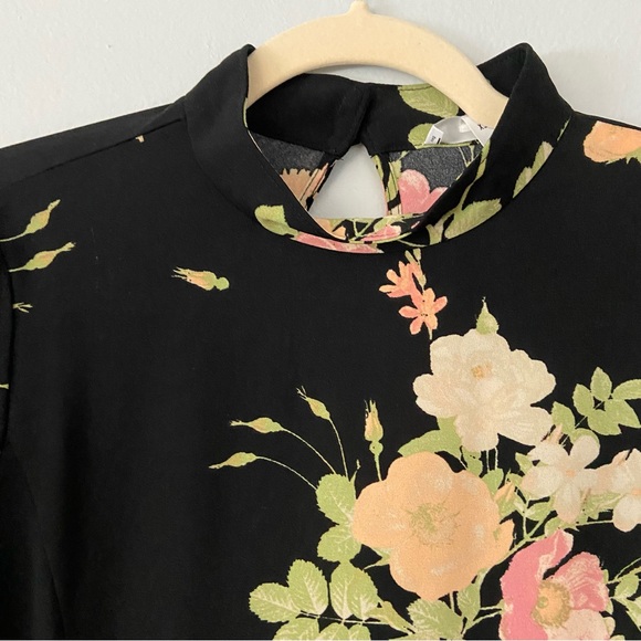 NWOT Leith Floral Print Mock Neck Shift Dress - Picture 5 of 12